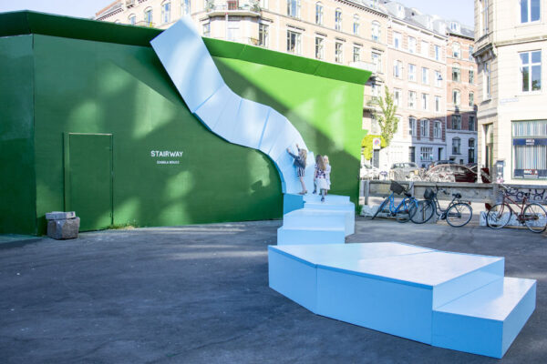 Urban landscape seating - public installation stairway